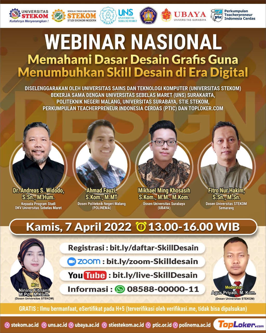 WEBINAR NASIONAL "Memahami Dasar Desain Grafis Guna Menumbuhkan Skill Desain di Era Digital"