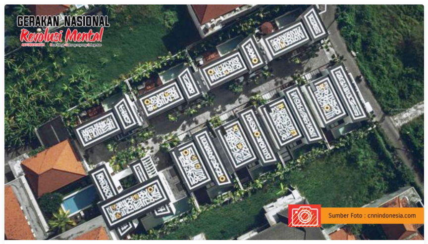 Pesan Perdamaian Dunia dari Bali  dalam bentuk karya kaligrafi