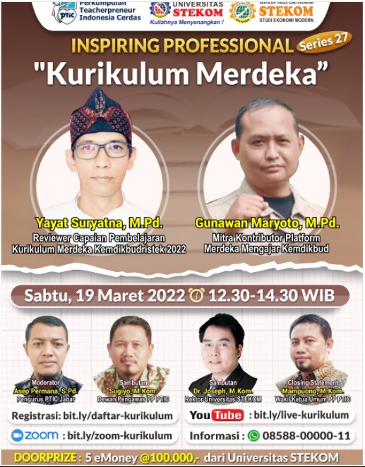 INSPIRING PROFESSIONAL #SERIES 27 Tema : "Kurikulum Merdeka"