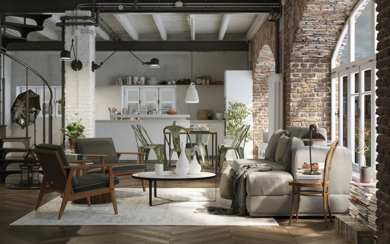 6 Tips Interior Bergaya Industrial