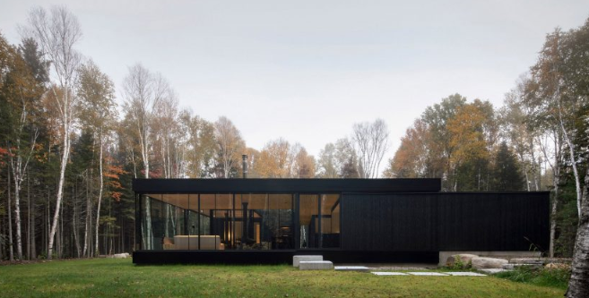 Arsitektur ACFD membungkus rumah kaca di sekitar pohon apel di studio Quebec