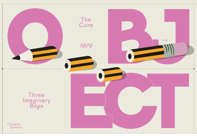 Ketat dan asli, Category adalah font baru dari VJ Type foundry