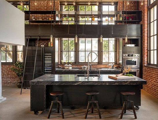 Implementasi Gaya Desain Industrial Untuk Interior Rumah.
