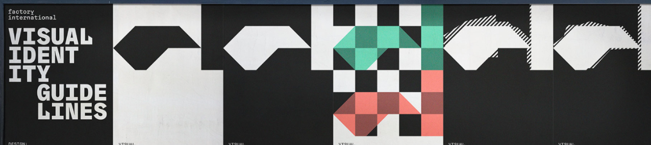 North dan Peter Saville merancang identitas yang berkembang untuk Factory International