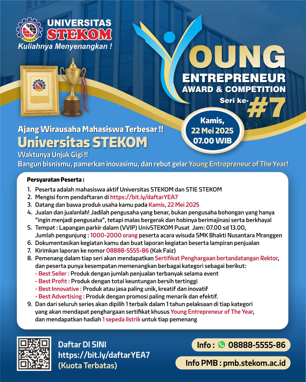 Universitas STEKOM Gelar Young Entrepreneur Award & Competition ke-7: Ajang Unjuk Gigi Wirausaha Mahasiswa Terbesar!