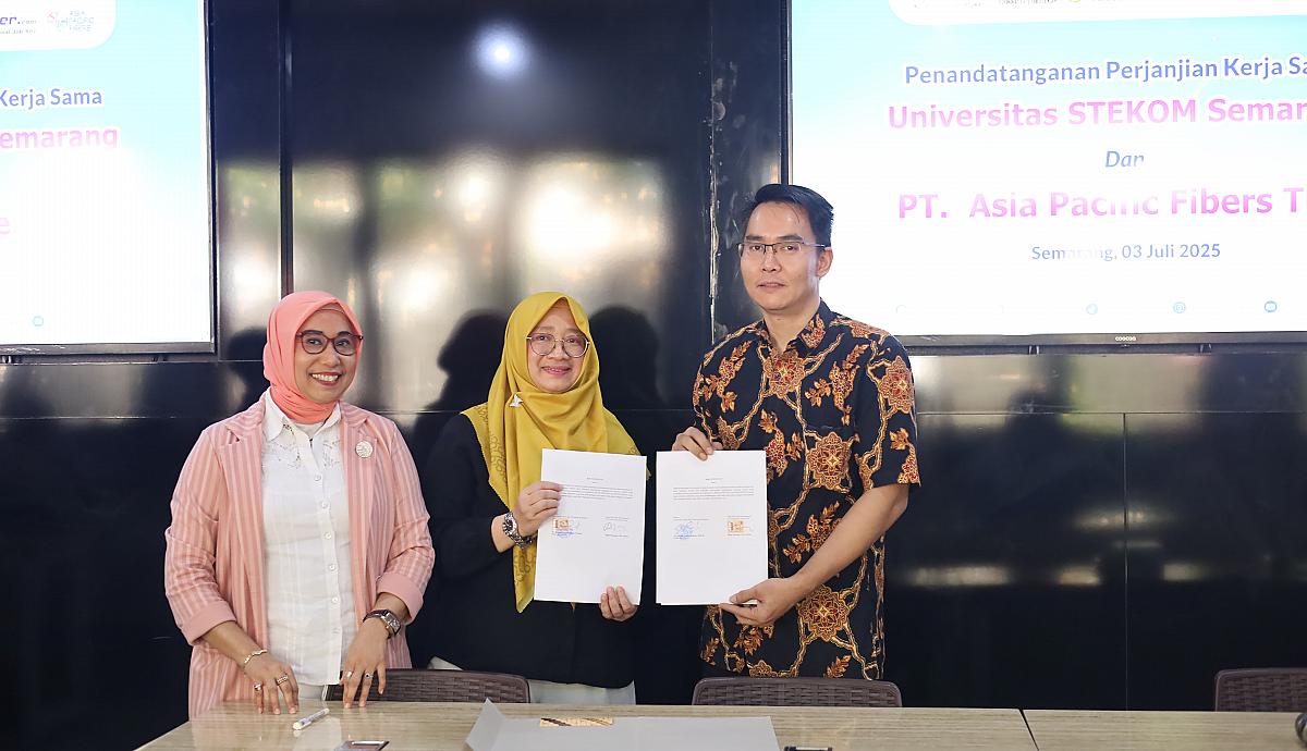 Universitas STEKOM Jalin Kerja Sama Strategis dengan PT Asia Pacific Fibers Tbk. melalui Penandatanganan MoU