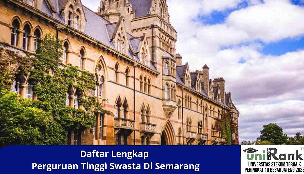 Daftar Lengkap Perguruan Tinggi Swasta di Semarang