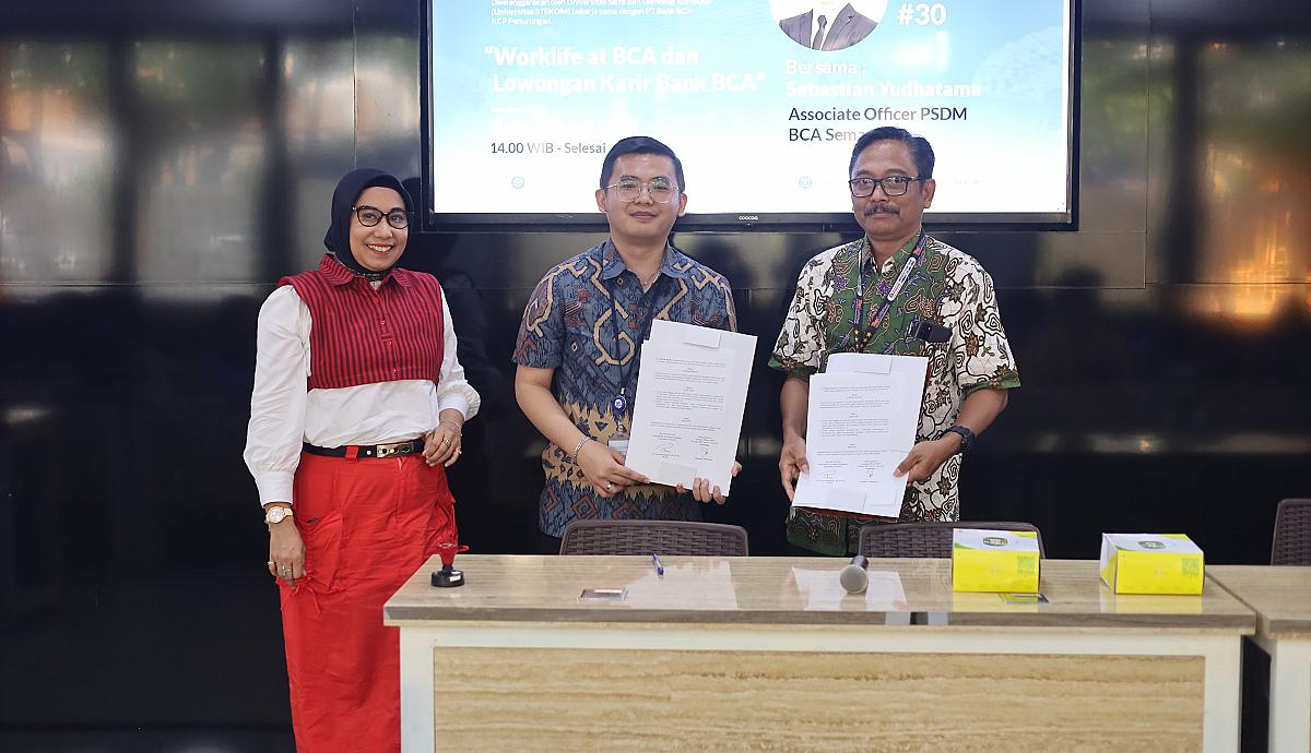Universitas STEKOM dan BCA Perkuat Kolaborasi Melalui Penandatanganan Implementation Arrangement Kuliah Umum Perbankan