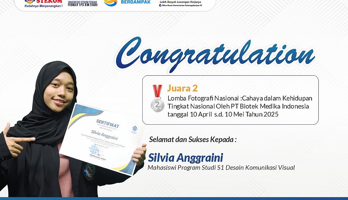 Mahasiswi STEKOM Raih Juara 2 Lomba Fotografi Nasional 2025