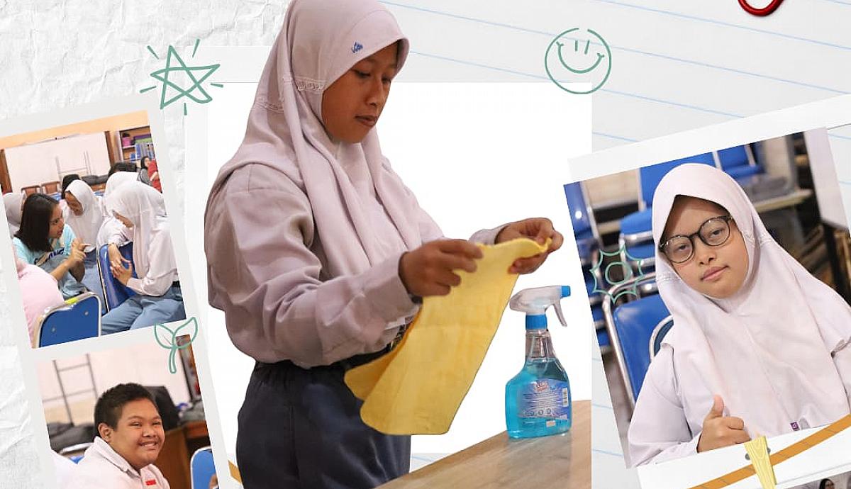 Universitas STEKOM Latih Kecakapan Housekeeping bagi Siswa Tuna Grahita dan Tuna Rungu di SLB Negeri Semarang