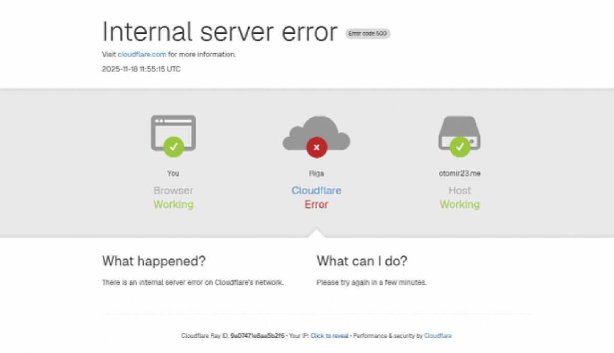 Gangguan Besar Cloudflare Menyebabkan Down Layanan Internasional