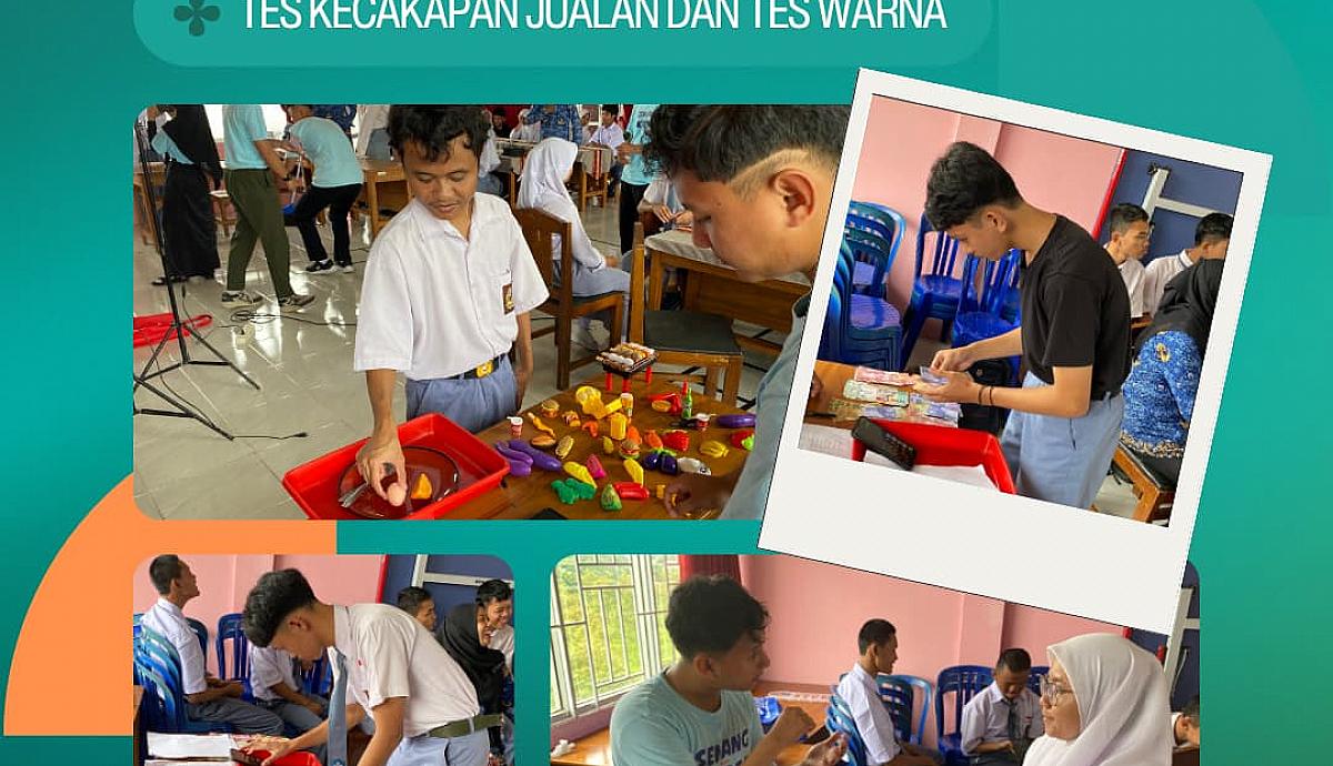 Siswa Disabilitas SLB Negeri boyolali unjuk Kemampuan dalam Tes Kecakapan Jualan dan Tes Warna bersama Universitas Stekom
