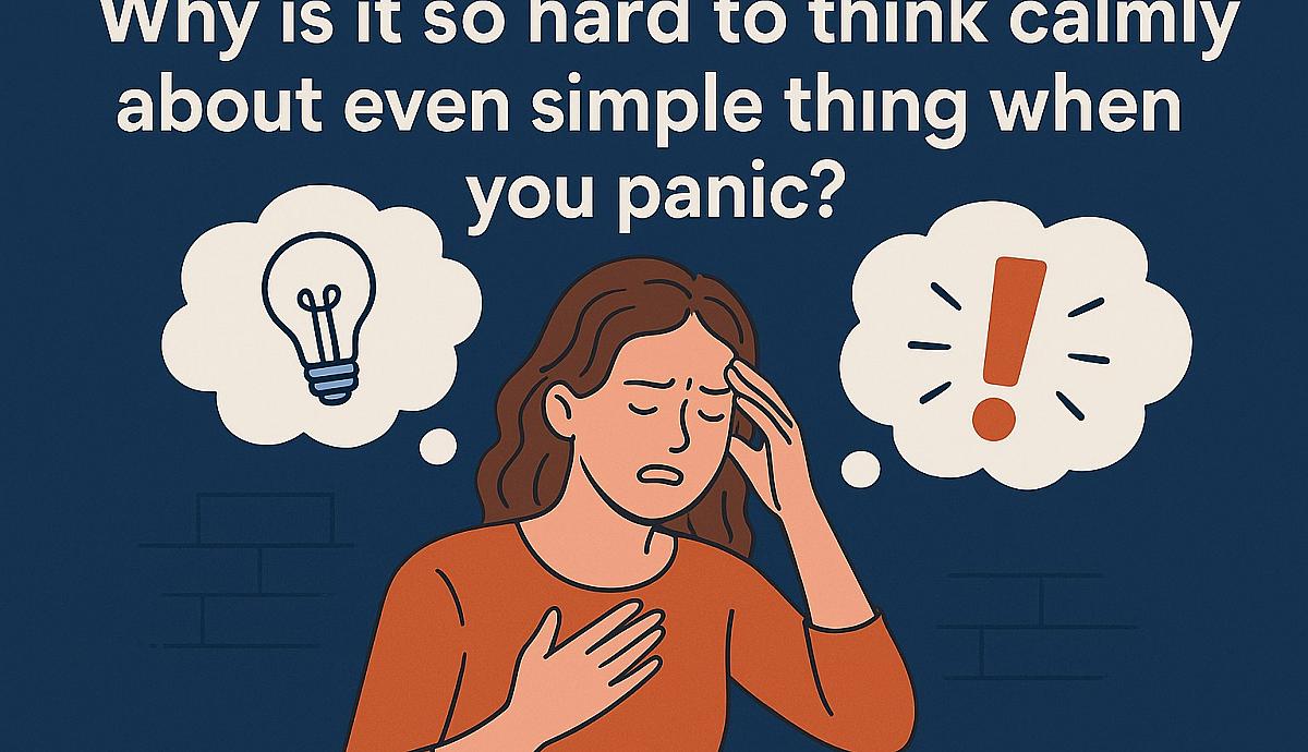 Why is it so hard to think calmly about even simple things when you panic?
