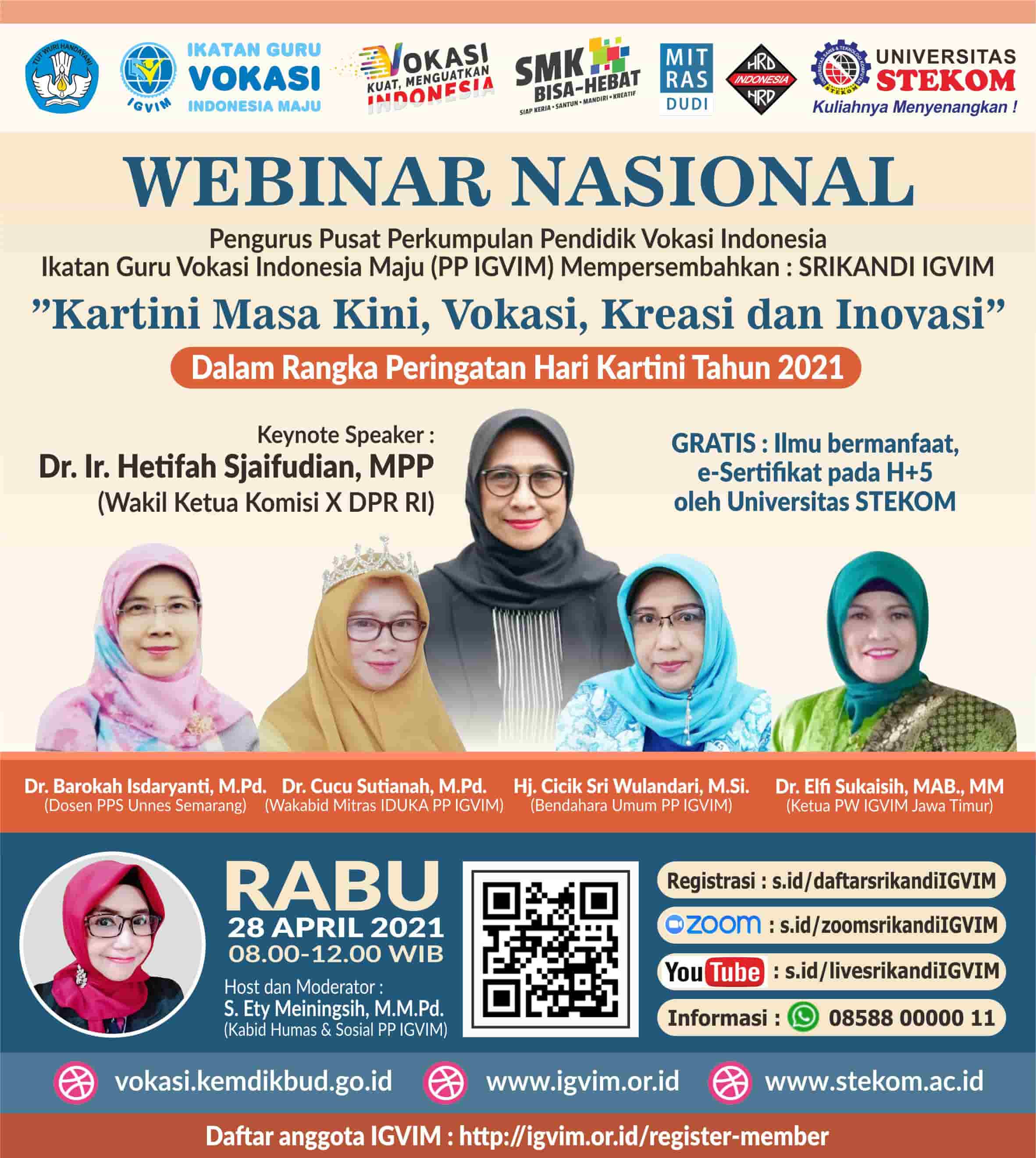 WEBINAR NASIONAL  Pengurus Pusat Perkumpulan Pendidik Vokasi Indonesia - Ikatan Guru Vokasi Indonesi