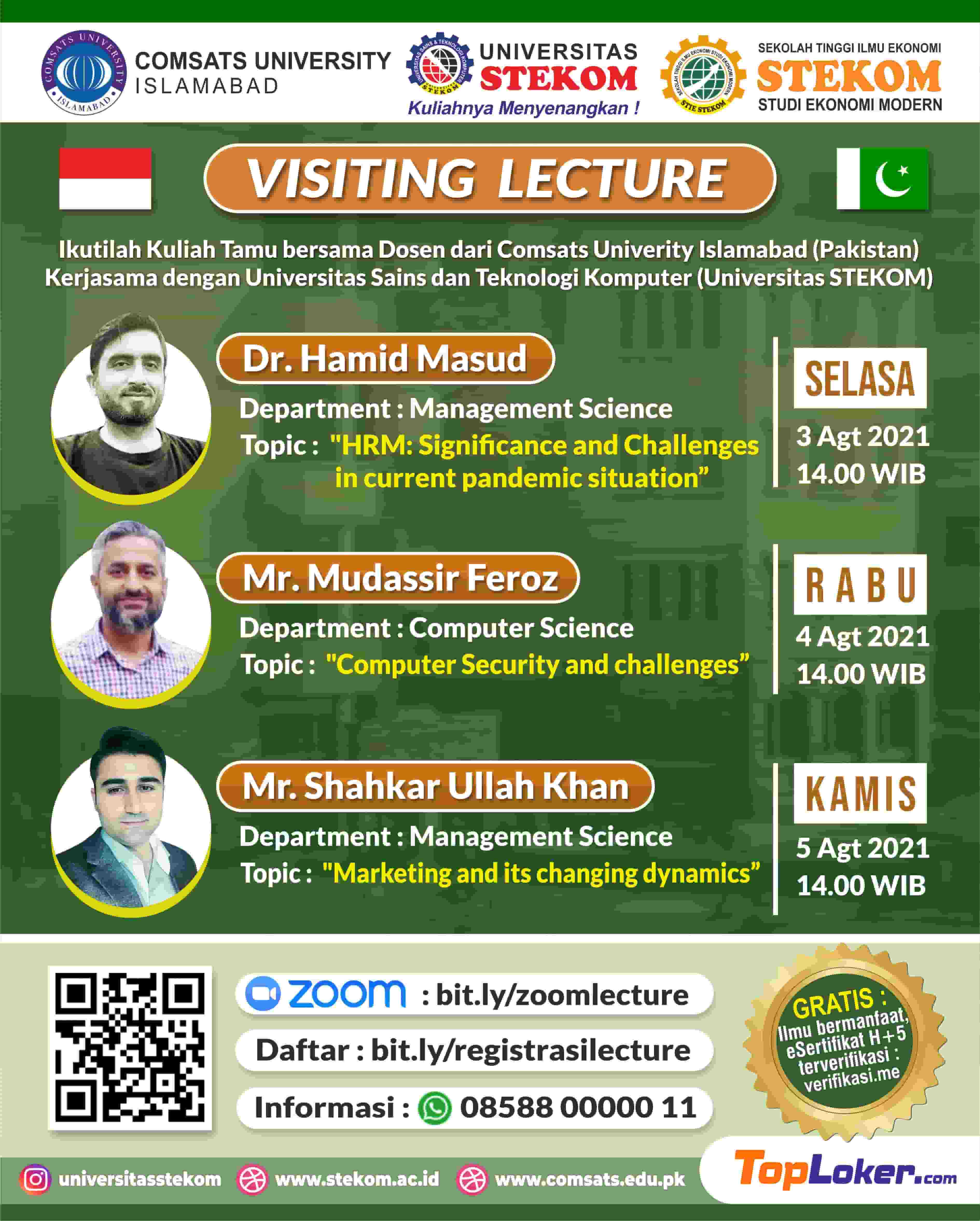 VISITING LECTURE #SERIES