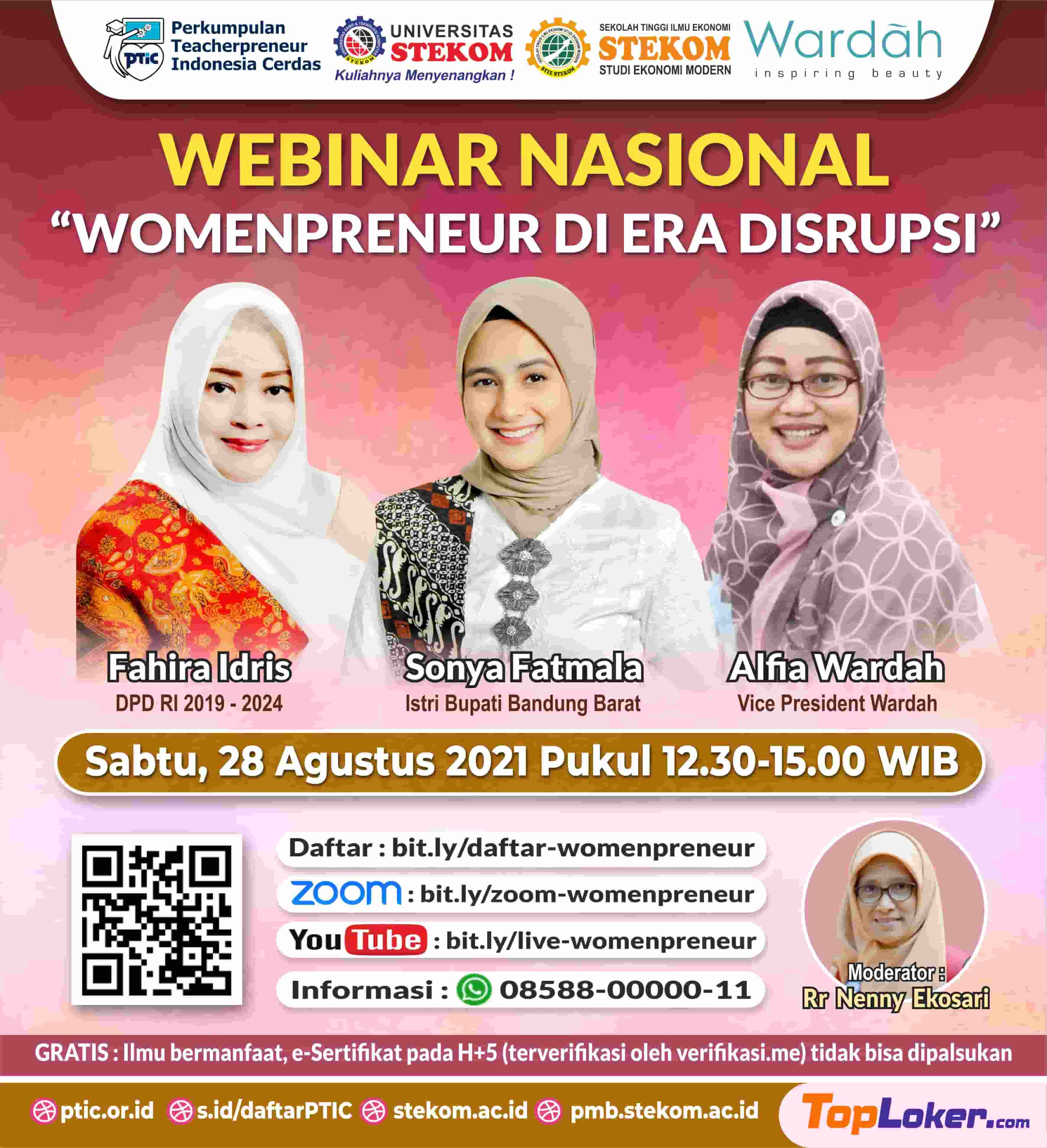 WEBINAR NASIONAL : WOMENPRENEUR DI ERA DUSRUPSI