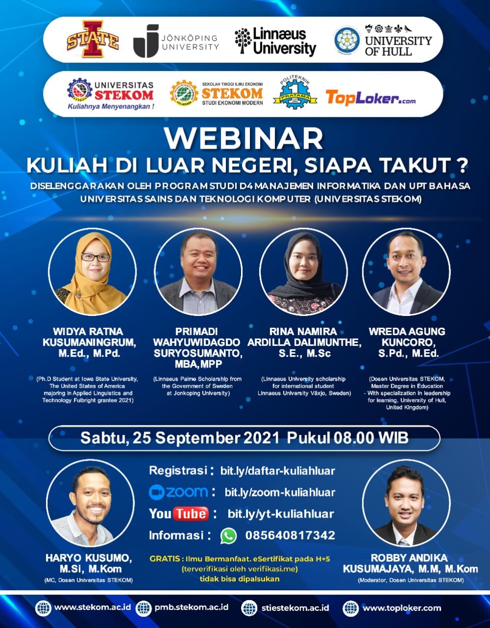WEBINAR KULIAH DI LUAR NEGERI, SIAPA TAKUT ?