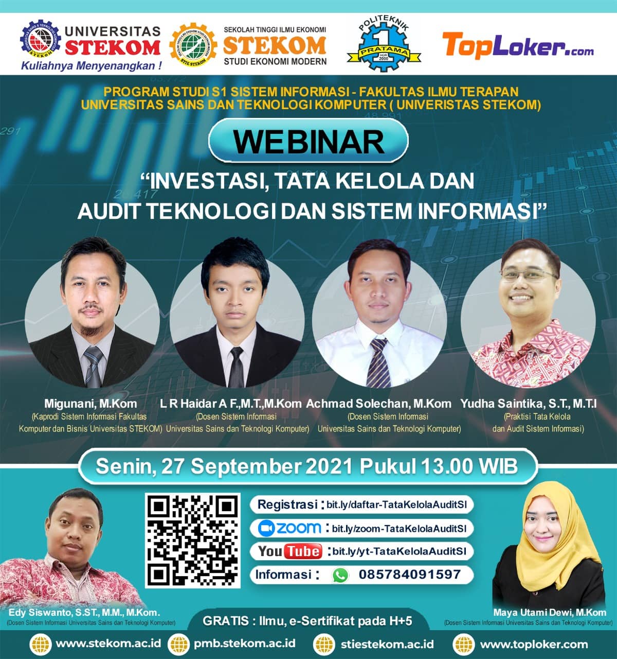 WEBINAR &ldquo;Investasi, Tatakelola Dan Audit Teknologi Dan Sistem Informasi&rdquo;