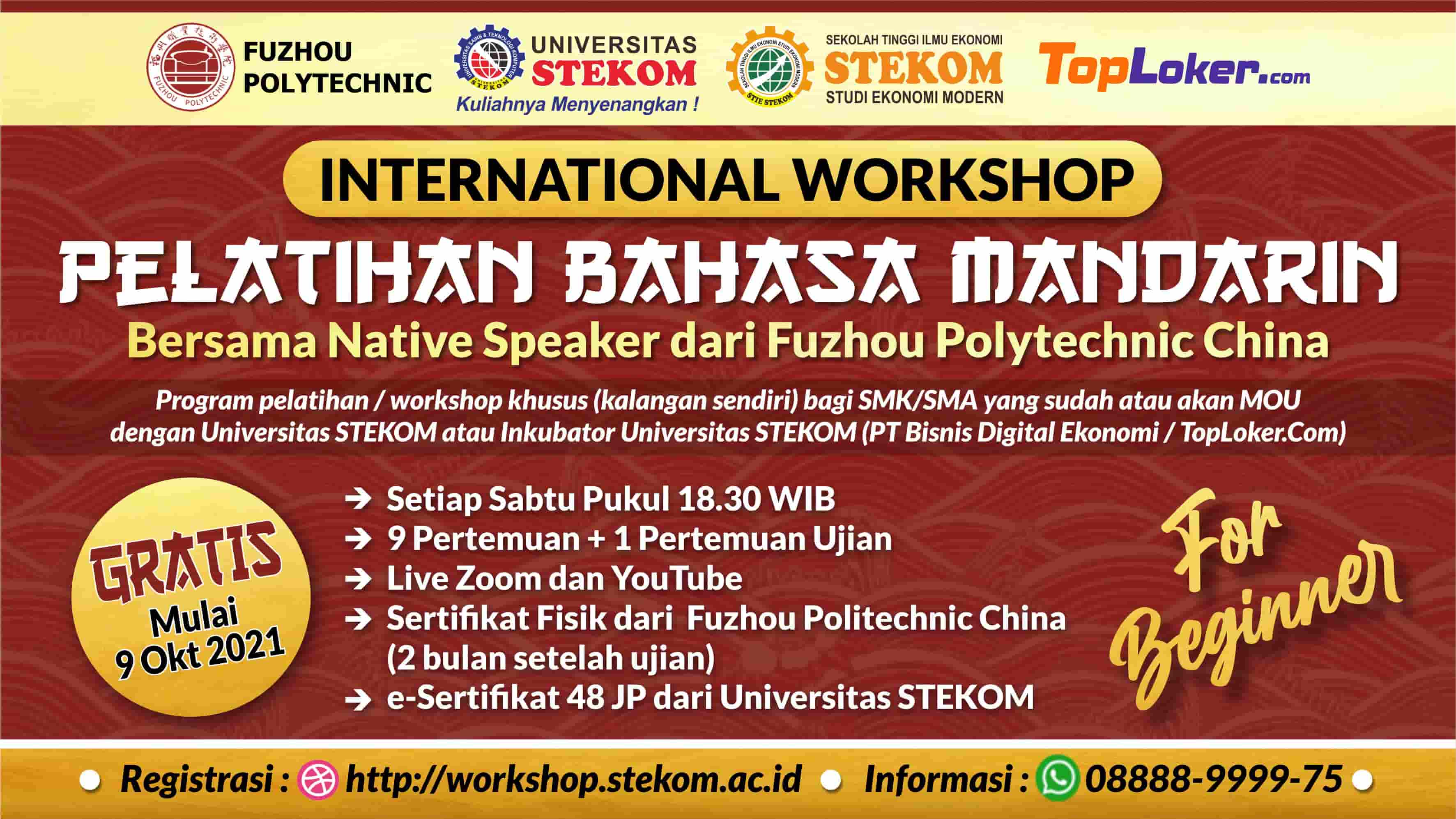 INTERNATIONAL WORKSHOP ''Pelatihan Bahasa Mandarin''