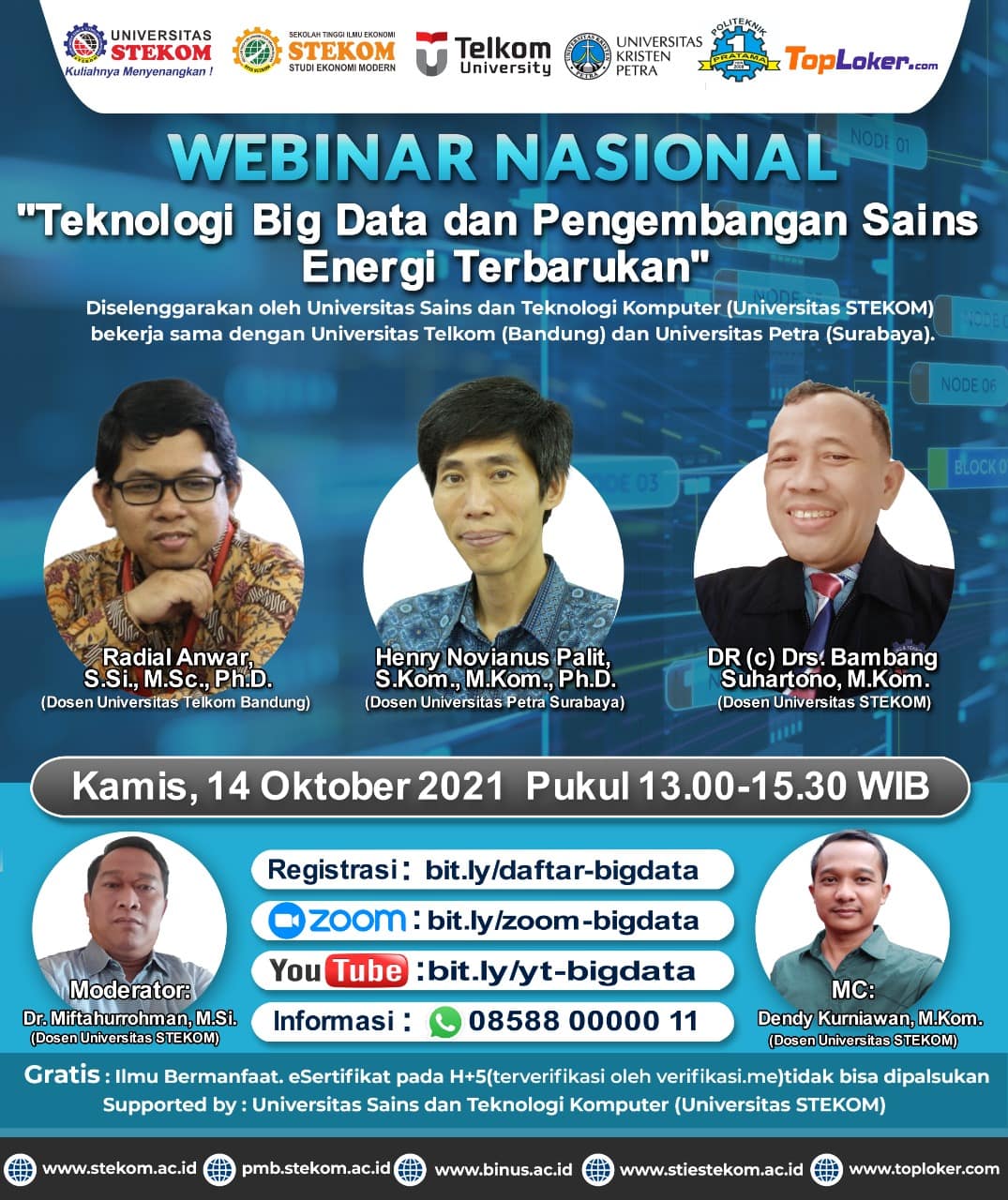 WEBINAR NASIONAL ''Teknologi Big Data dan Pengembangan Sains Energi Terbarukan''