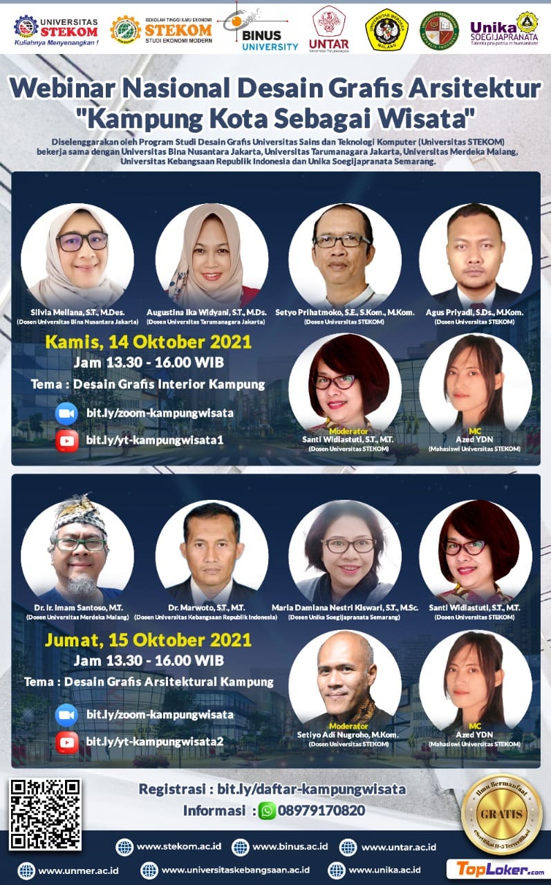 Webinar Nasional Desain Grafis Arsitektur &quot;Kampung Kota Sebagai Wisata&quot;