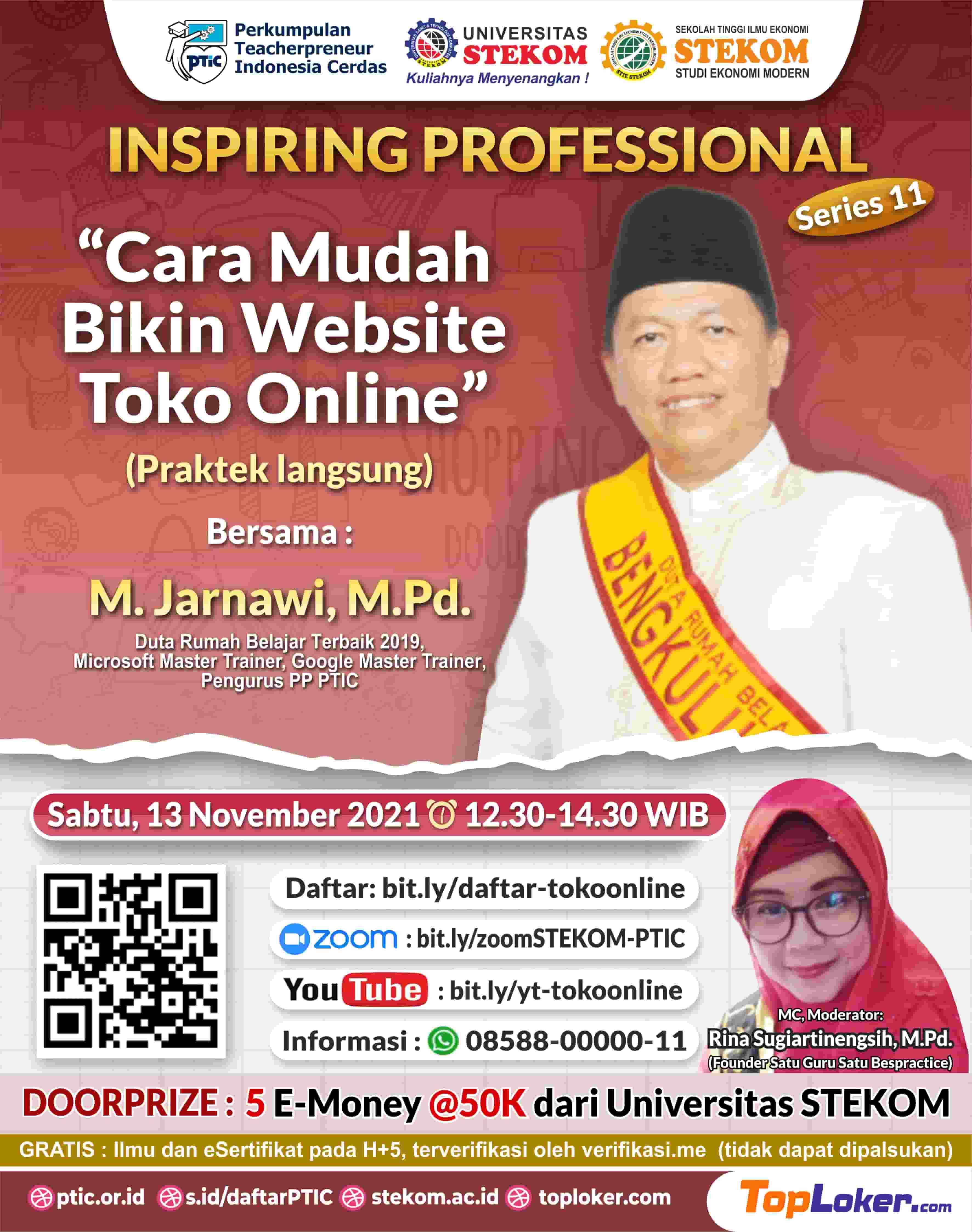 INSPIRING PROFESSIONAL #SERIES 11 &quot;Cara Mudah Bikin Website Toko Online&quot; (Praktek Langsung)