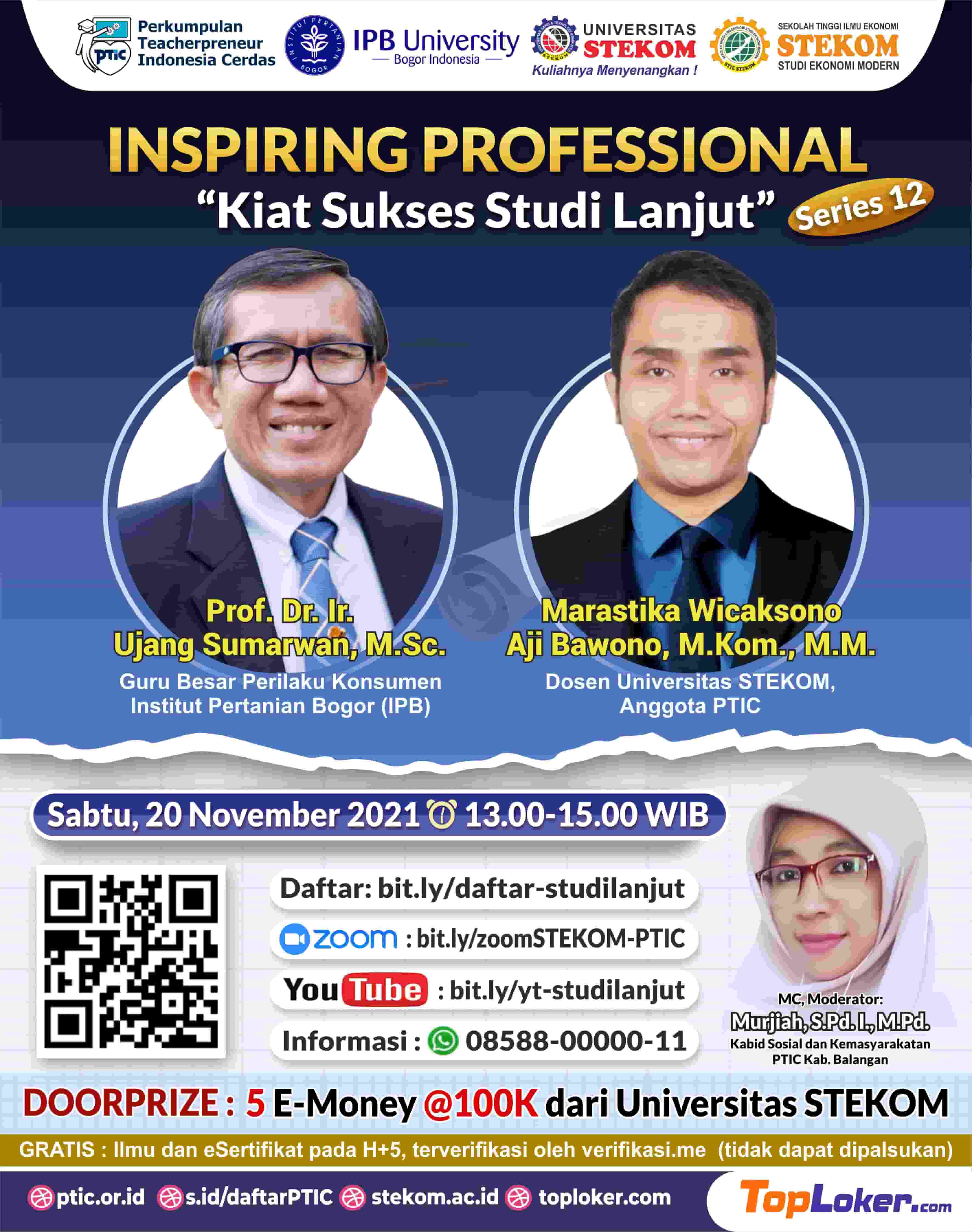 INSPIRING PROFESSIONAL #SERIES 12 &quot;Kiat Sukses Studi Lanjut&quot;