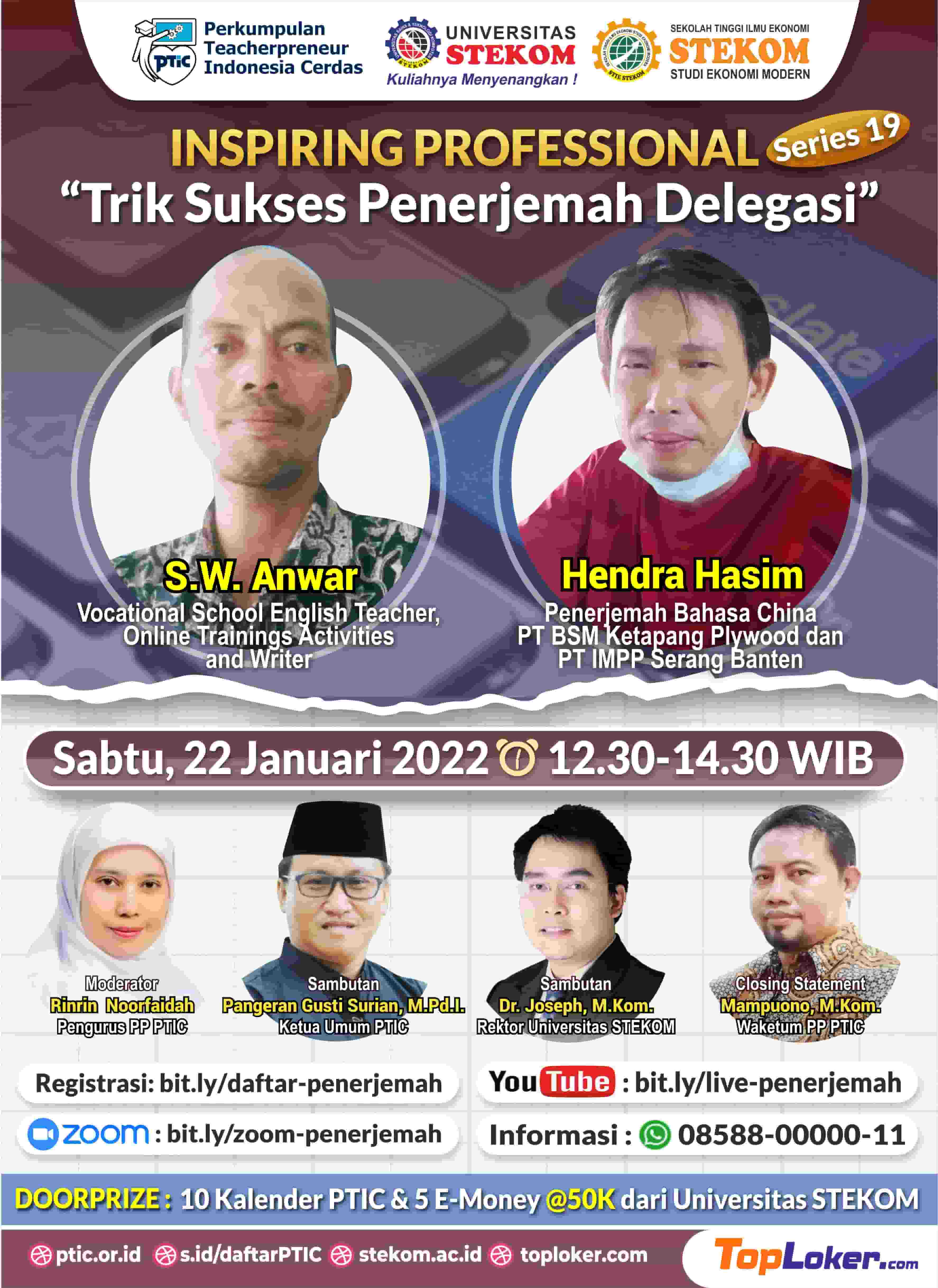 INSPIRING PROFESSIONAL #SERIES 19 &quot;Trik Sukses Penerjemah Delegasi&quot;