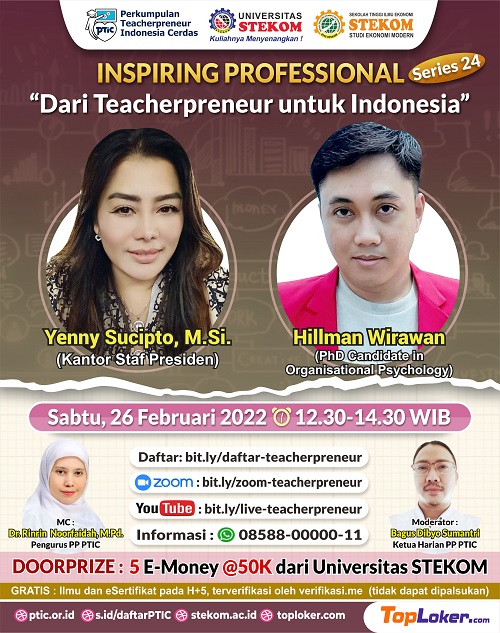 INSPIRING PROFESSIONAL #SERIES 24 &quot;Dari Teacherpreneur untuk Indonesia&quot;