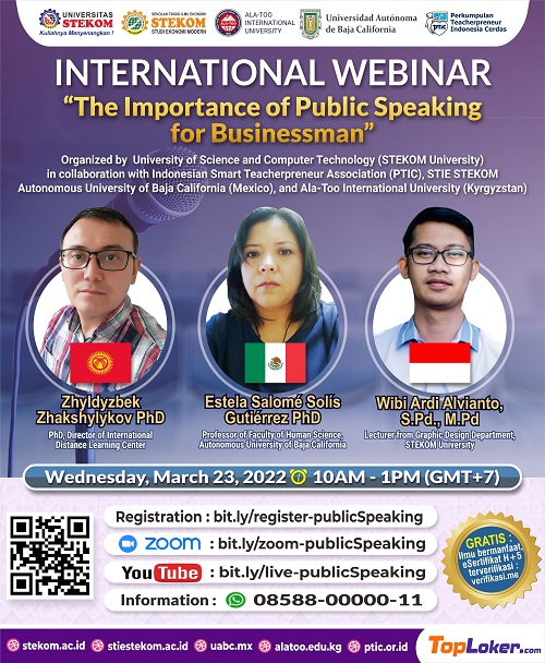 INTERNATIONAL WEBINAR : The Importance of Public Speaking for Businessman