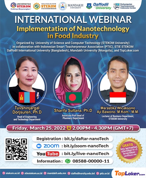 INTERNATIONAL WEBINAR : Implementation of Nanotechnology in Food Industry