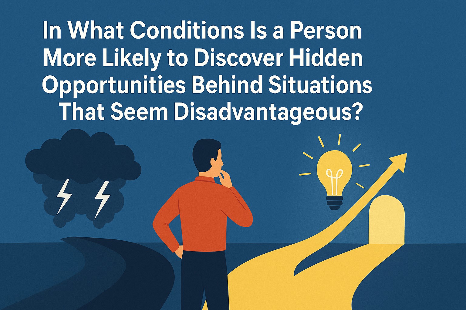 In What Conditions Is a Person More Likely to Discover Hidden Opportunities Behind Situations That Seem Disadvantageous?
