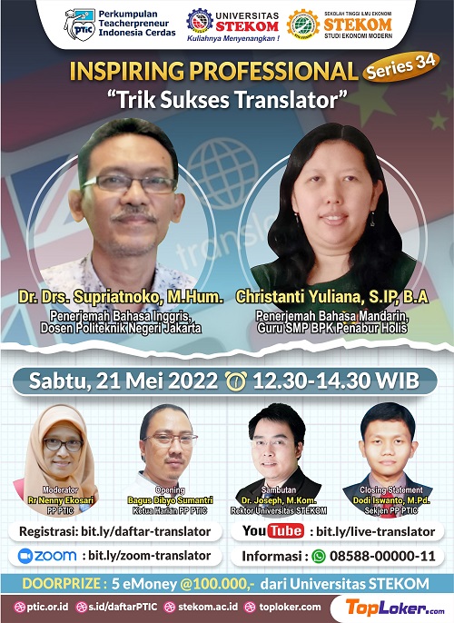 INSPIRING PROFESSIONAL #SERIES 34 : &quot;Trik Sukses Translator&quot;