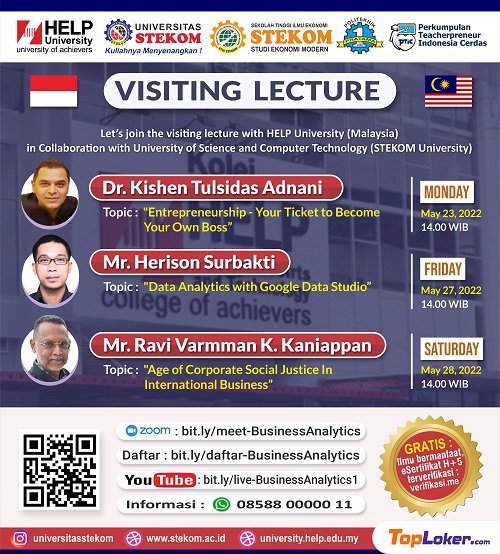Visiting Lecturer with Lecturer from HELP University (Malaysia) in collaboration with University of Science Computer and Technology