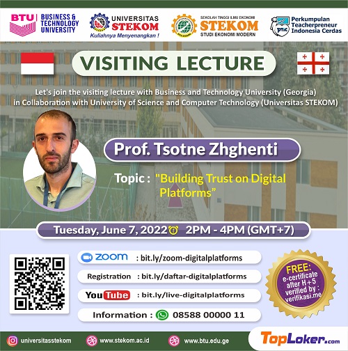 Visiting Lecturer from Business and Technology University (Georgia) in collaboration with University of Science Computer and Technology