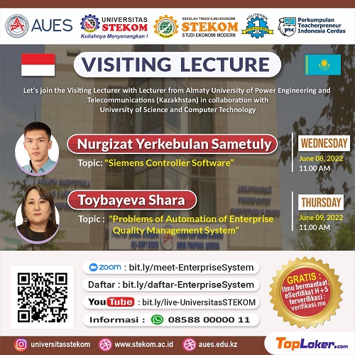 Visiting Lecturer from Almaty University of Power Engineering and Telecommunications (Kazakhstan)