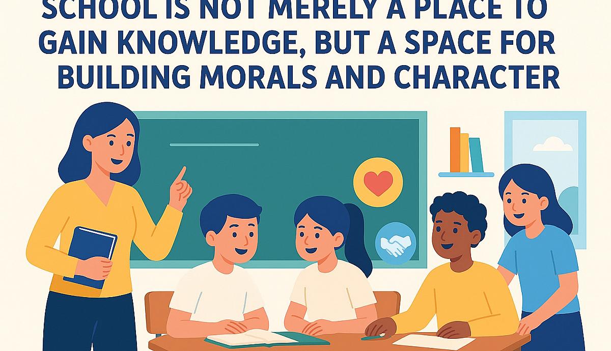 School Is Not Merely a Place to Gain Knowledge, but a Space for Building Morals and Character