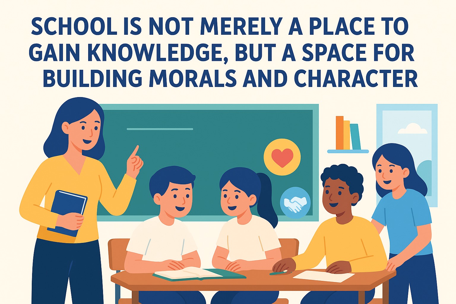 School Is Not Merely a Place to Gain Knowledge, but a Space for Building Morals and Character