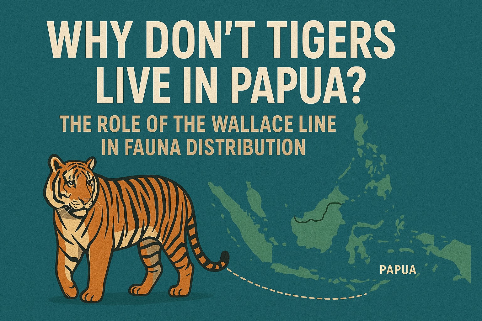 Why Don't Tigers Live in Papua? The Role of the Wallace Line in Fauna Distribution