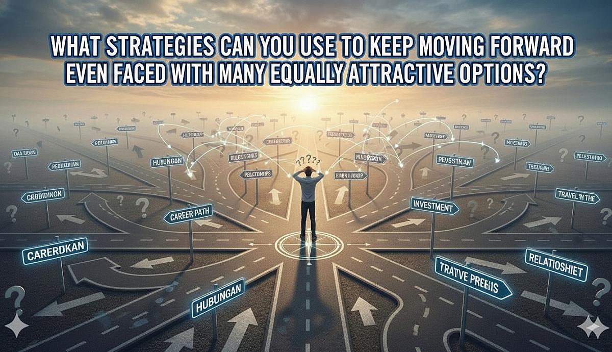 What Strategies Can You Use to Keep Moving Forward Even When Faced with Many Equally Attractive Options?