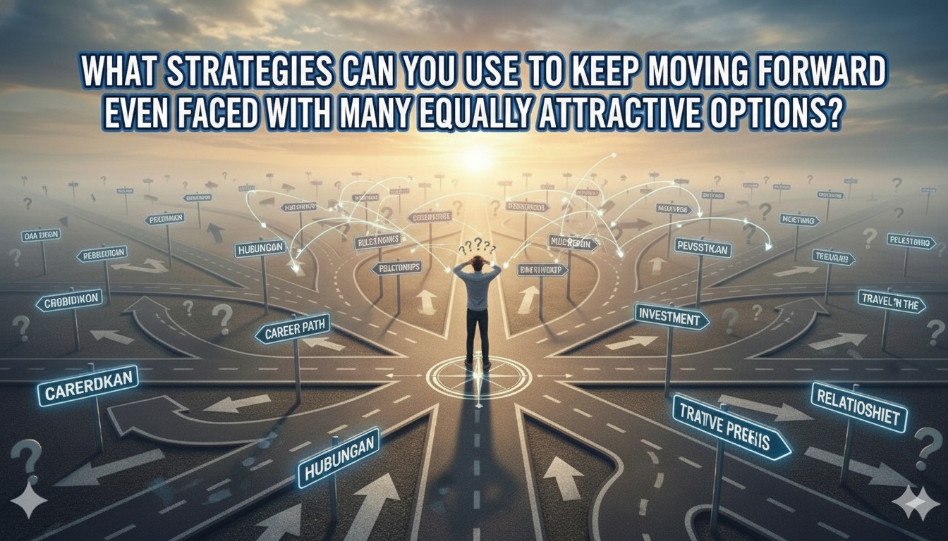 What Strategies Can You Use to Keep Moving Forward Even When Faced with Many Equally Attractive Options?