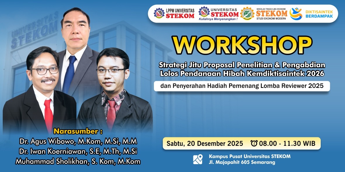 Universitas STEKOM Selenggarakan Workshop Strategi Jitu Proposal Penelitian dan Pengabdian Lolos Hibah Kemendiktisaintek 2026