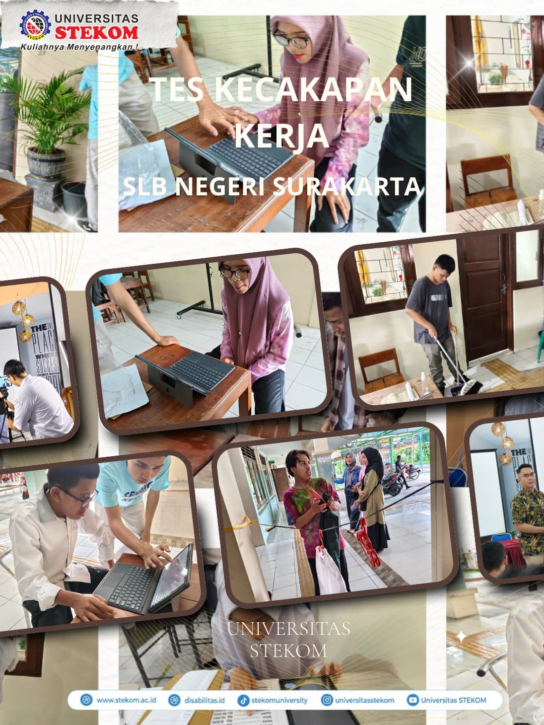 Mengukur Kemandirian, Universitas STEKOM Gelar Uji Kecakapan Kerja Multi-Level bagi Siswa SLB Negeri Surakarta