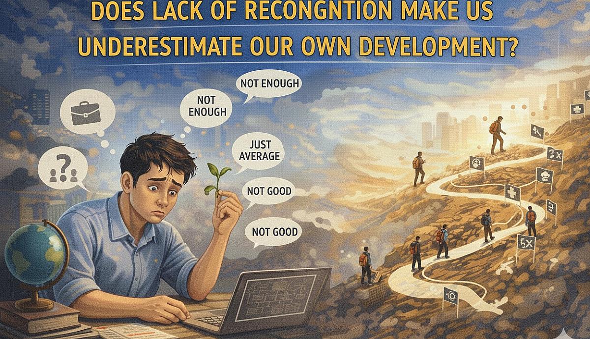 Does Lack of Recognition Make Us Underestimate Our Own Development?