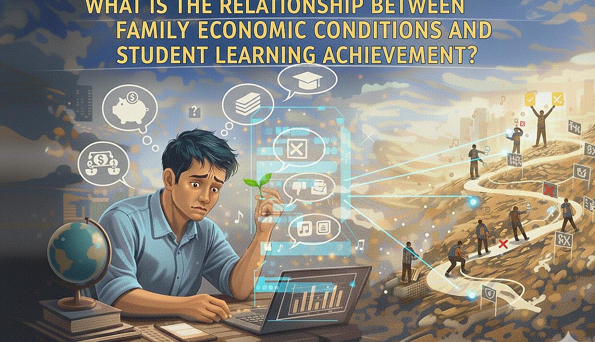 What is the Relationship Between Family Economic Conditions and Student Learning Achievement?