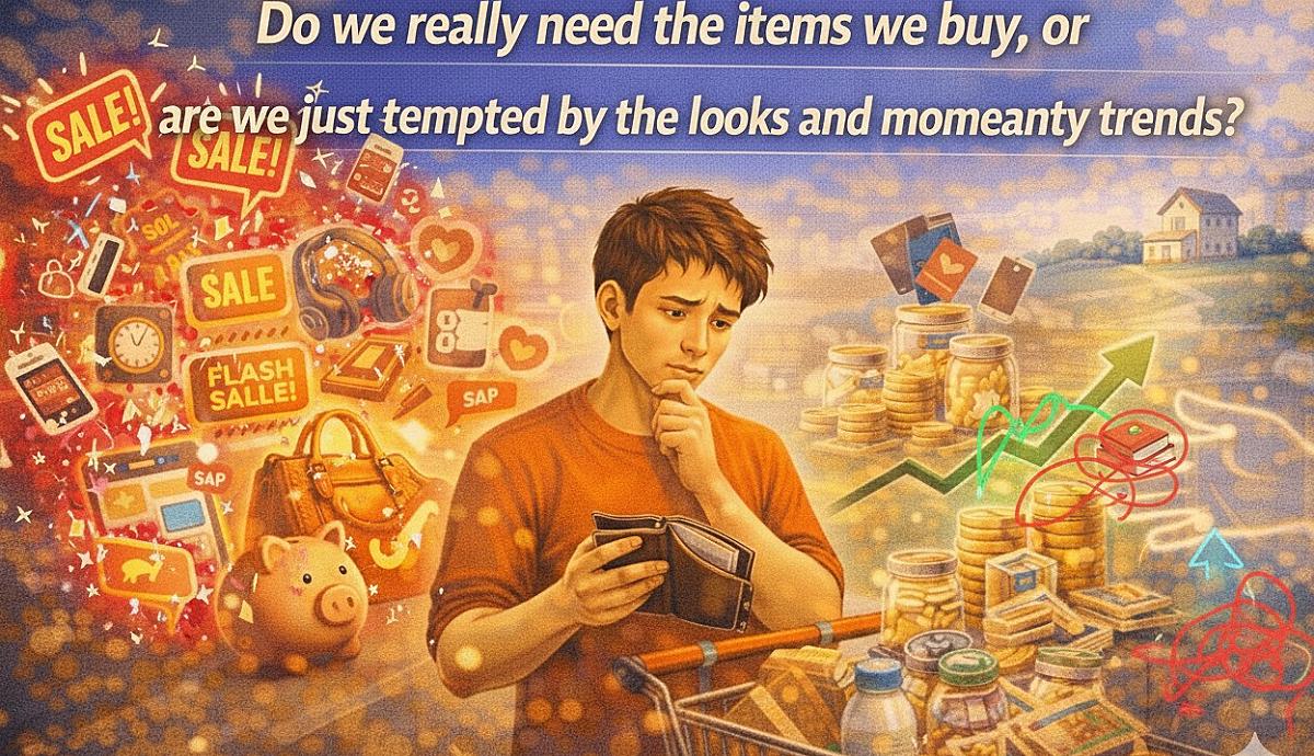 Do we really need the items we buy, or are we just tempted by the looks and momentary trends?