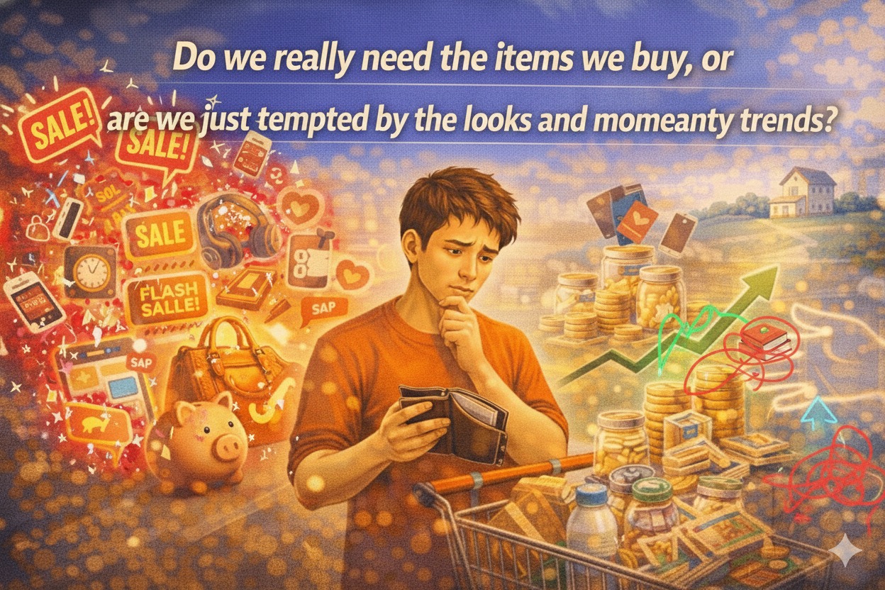 Do we really need the items we buy, or are we just tempted by the looks and momentary trends?