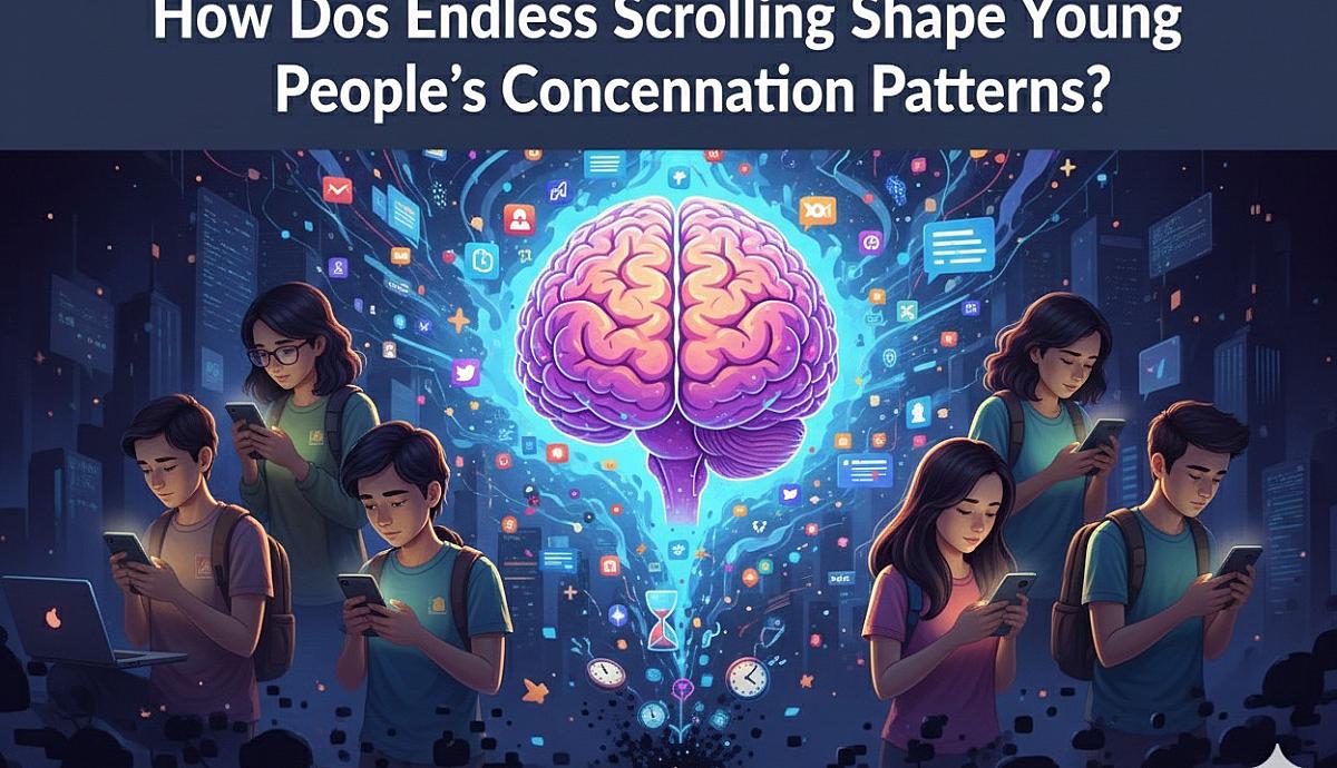 How Does Endless Scrolling Shape Young People's Concentration Patterns?