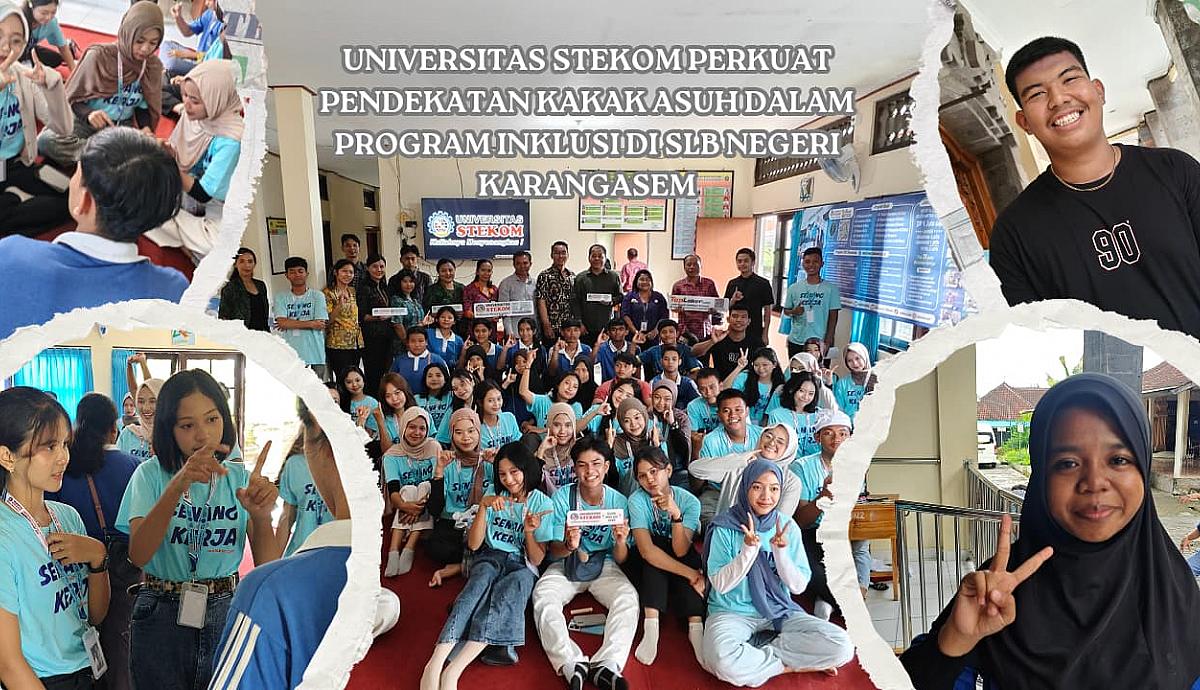 Universitas STEKOM Perkuat Pendekatan Kakak Asuh dalam Program Inklusi di SLB Negeri Karangasem Bersama duta inklusi