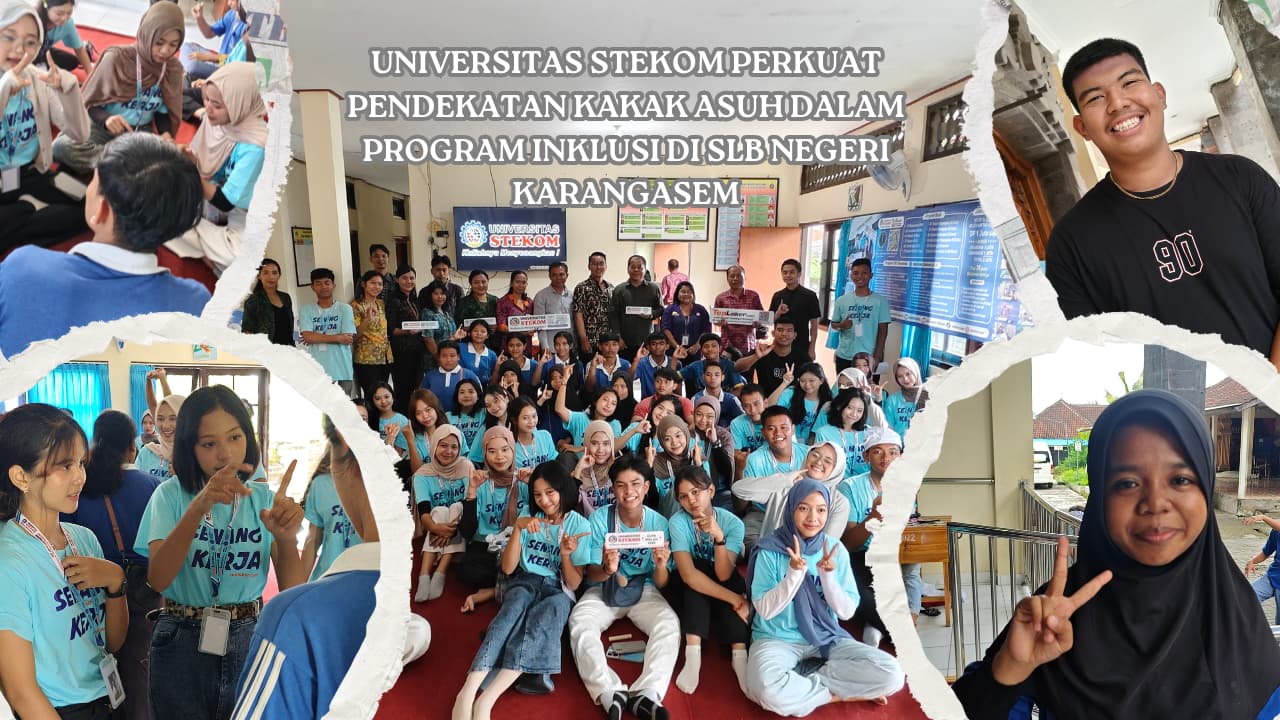 Universitas STEKOM Perkuat Pendekatan Kakak Asuh dalam Program Inklusi di SLB Negeri Karangasem Bersama duta inklusi